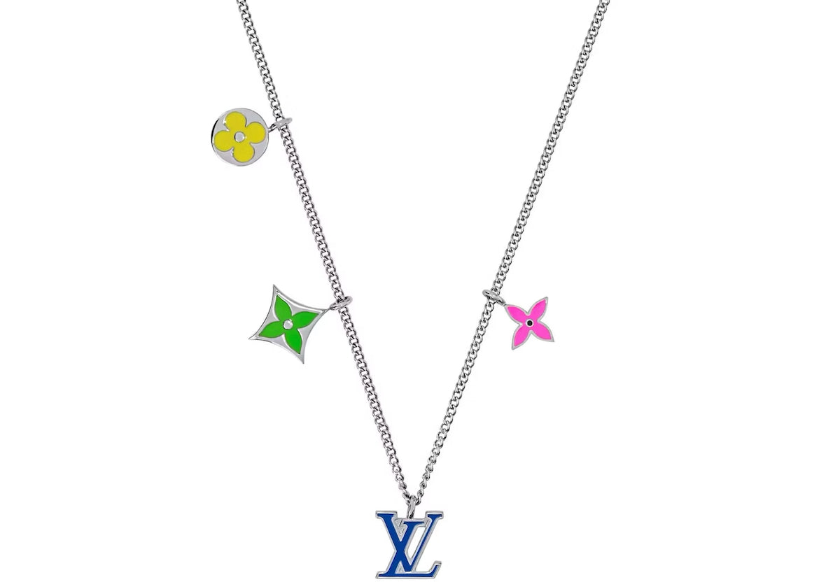 Louis Vuitton Multi Color Pendant + Chain